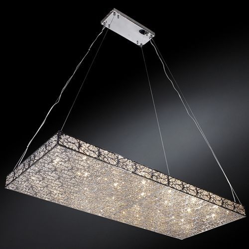 Lustre contemporain - ARABESQUE RH - VGnewtrend - en acier / en cristal / en maille