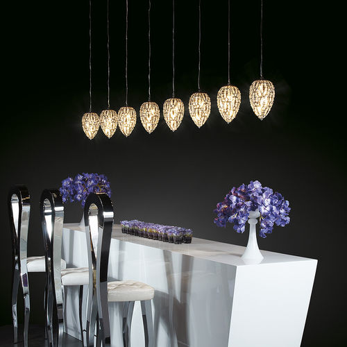 Suspension - ARABESQUE EGG 30 - VGnewtrend - en acier inoxydable / en cristal / design original