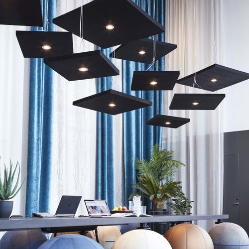 Panneau acoustique pour plafond - SOUND OFF - Götessons - en textile / carré / pour bureau