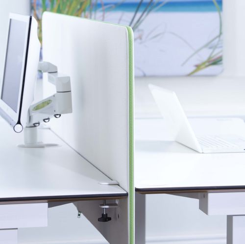 Séparateur de bureau sur bureau - SCREENIT STANDARD  - Götessons - en tissu / insonorisé
