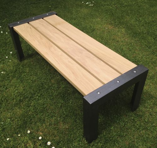 Banc public contemporain - KUB BRASERO - en chêne / à double assise