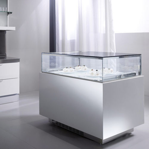Vitrine réfrigérée îlot - GEM DELI - Oscartek - pour pâtisserie / en inox / blanche