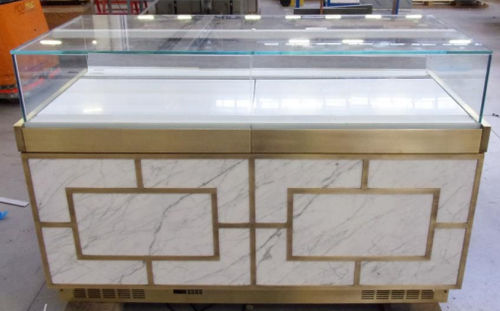 Vitrine réfrigérée comptoir - GEM NEUTRAL - Oscartek - pour pâtisserie / en inox / avec porte