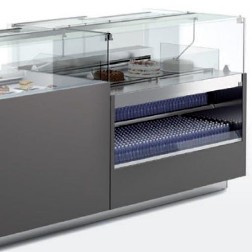 Vitrine réfrigérée comptoir - GEM R4 COMBI M1 - Oscartek - pour commerce / en inox / à portes coulissantes