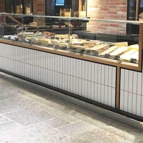 Vitrine réfrigérée comptoir - ROSA PRO NEUTRAL - Oscartek - pour commerce / en inox / à portes coulissantes