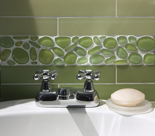 Mosaïque en verre - AGATES - NEMO TILE - polie / d'intérieur / de salle de bain