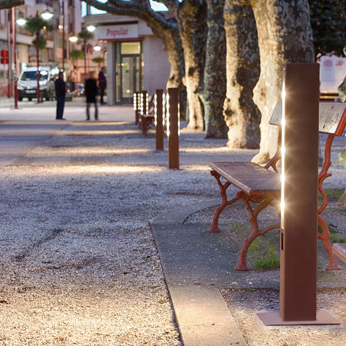 Borne d'éclairage urbaine - PDS - Setga - contemporaine / en acier COR-TEN® / à LED