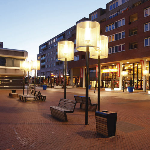 Lampadaire urbain - LAMP SHADE - Setga - design original / en acier inoxydable / à LED