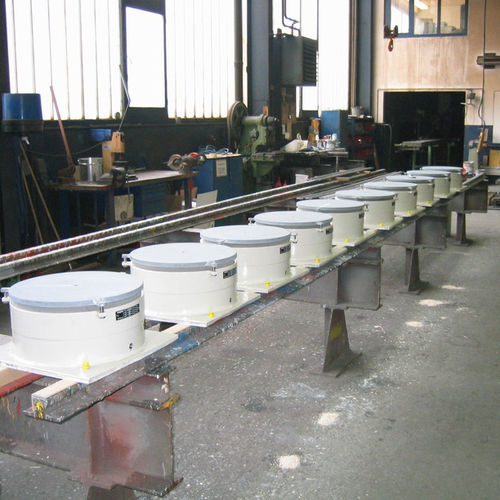 Appareil d'appui structurel - RESTON-POT LIFT-CONTROL - Mageba - à pot / en acier / pour construction de pont