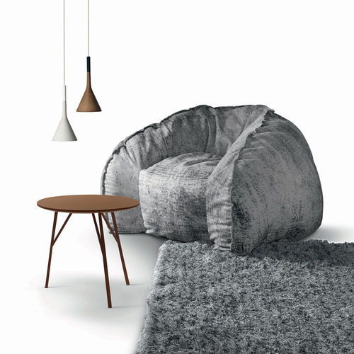 Fauteuil contemporain - Hug - My Home Collection - en tissu / en cuir / avec revêtement amovible
