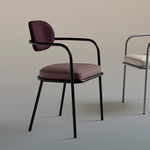 Chaise contemporaine - Ula - My Home Collection - d'intérieur / en tissu / avec piètement en acier peint