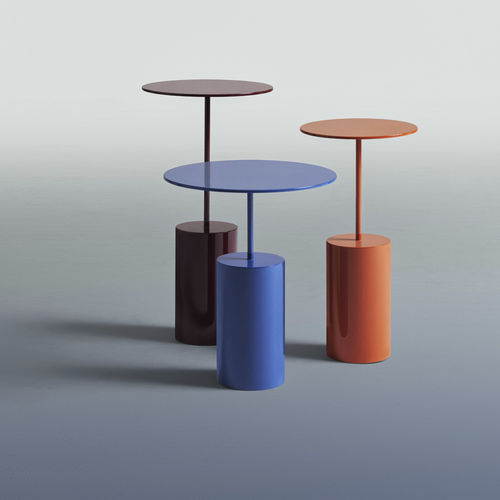 Table d'appoint contemporaine - Cocktail - My Home Collection - en tôle / avec piètement en tôle d'acier / ronde
