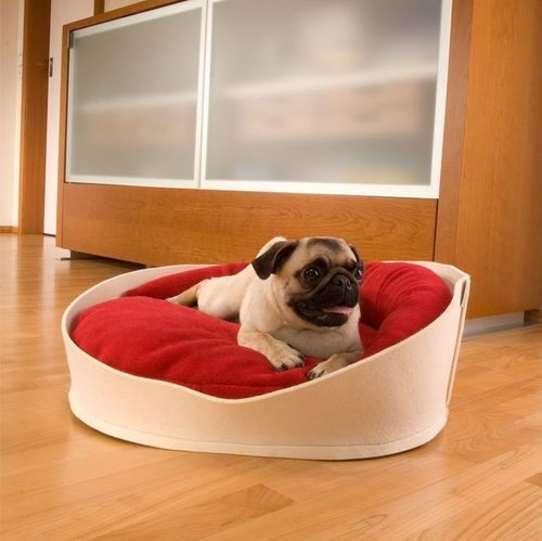 Panier pour chien en laine - ARENA - pet.interiors - en coton / en velours / en feutre