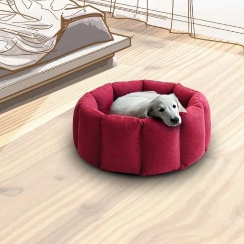 Lit pour chien en coton - BLOOM - pet.interiors - en polyester / avec coussin amovible / lavable en machine