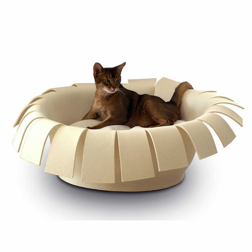 Panier pour chat en coton - CROWN - pet.interiors - en feutre / avec coussin amovible / lavable en machine