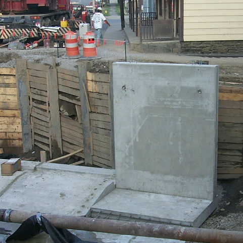 Mur de soutènement en béton armé - The Fort Miller Co. - modulaire / préfabriqué / routier