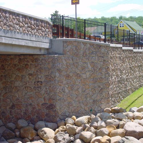 Mur de soutènement en béton - HERKIMER COUNTY - The Fort Miller Co. - modulaire / préfabriqué / pour construction de pont