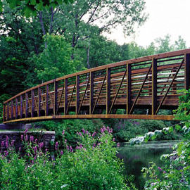 Pont en acier corten - CONNECTOR® - Contech - à treillis / piétonnièr