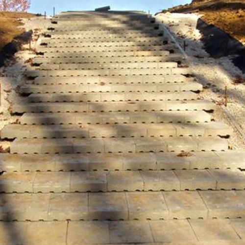 Bloc de béton plein - ARMORWEDGE® - Contech - pour marche / pour barrage / haute performance