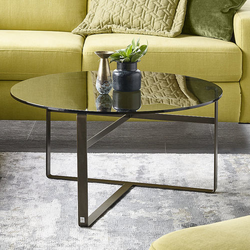 Table basse contemporaine - FABIA - Musterring - en verre / en marbre / avec piètement en chêne