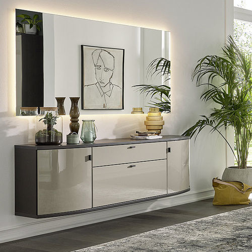 Buffet mural - KIRA-SYSTEM-DIELEN - Musterring - contemporain / en bois laqué / à portes battantes