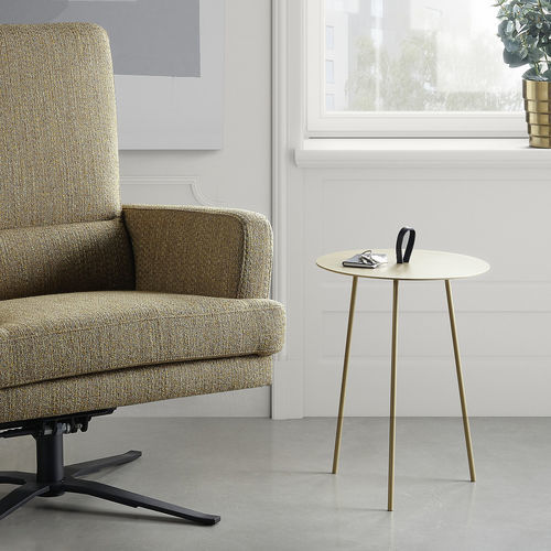 Table d'appoint contemporaine - FABIA - Musterring - en chêne / avec piètement en métal / ronde