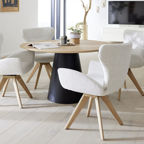 Table à manger contemporaine - JUSTB! SP150 - Musterring - en bois / avec piètement en bois / ronde