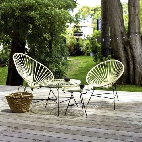 Ensemble table et chaises contemporain - Acapulco Set - BOQA - d'extérieur / d'intérieur / en acier