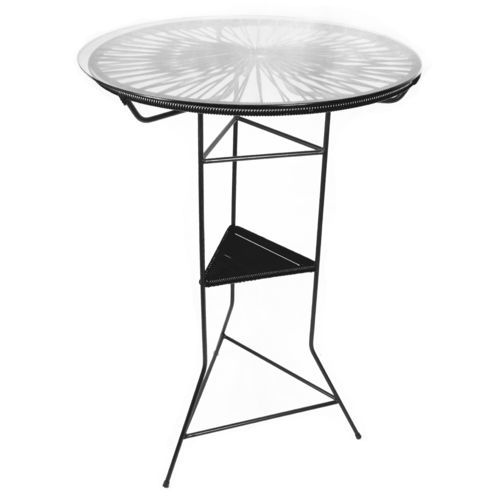 Table mange-debout contemporaine - Tampico  - BOQA - en verre trempé / avec piètement en acier / ronde