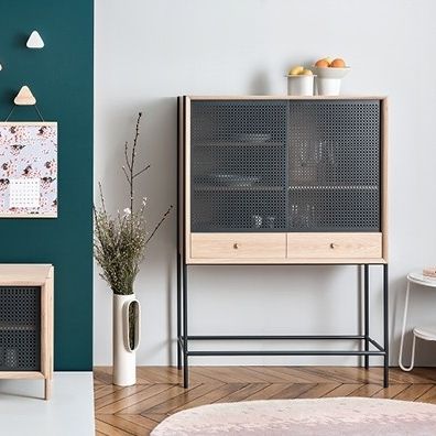 Vaisselier contemporain - GABIN   - Harto - en chêne / MDF / en placage de bois