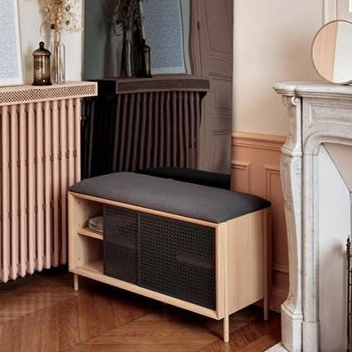 Banc contemporain - GABIN  - Harto - en chêne / en MDF / en chêne naturel