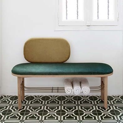 Banquette contemporaine - EUSTACHE - Harto - en velours / en placage de bois / en MDF