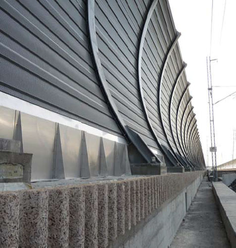 Mur anti-bruit avec panneau modulaire - CIR ambiente - en acier inox / routier