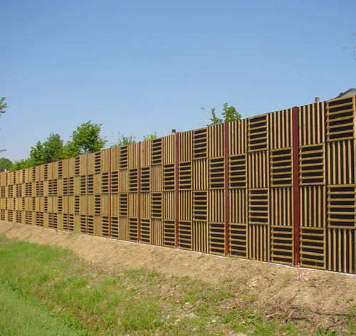 Mur anti-bruit avec panneau modulaire - CIR ambiente - en pin / en polyester / en polyéthylène