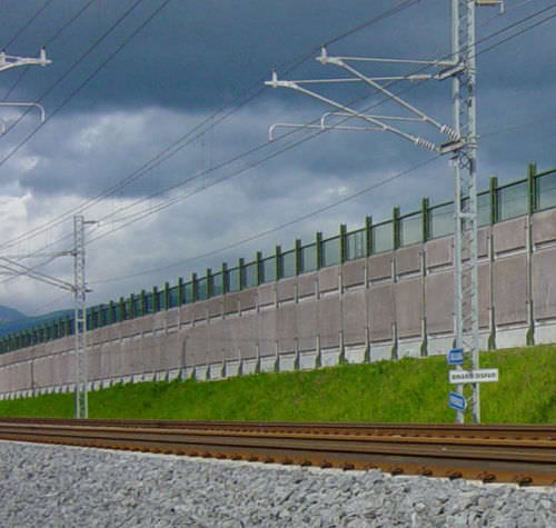 Mur anti-bruit avec panneau modulaire - CIR ambiente - d'argile / en béton armé