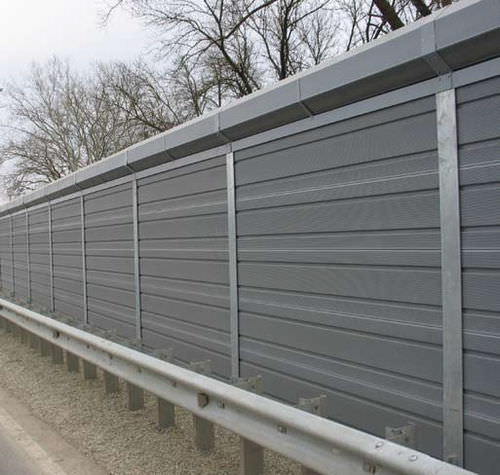 Mur anti-bruit avec panneau modulaire - POLYGON  - CIR ambiente - en acier / en acier galvanisé / en laine minérale