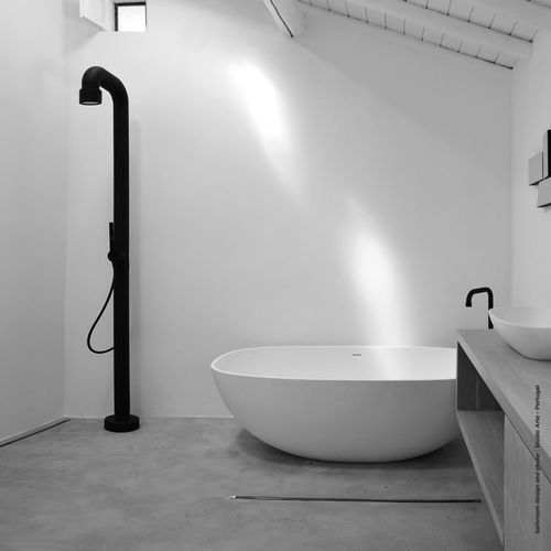 Colonne de douche sur pied - SOHO - JEE-O GmbH - contemporaine / avec douche à main / avec rail