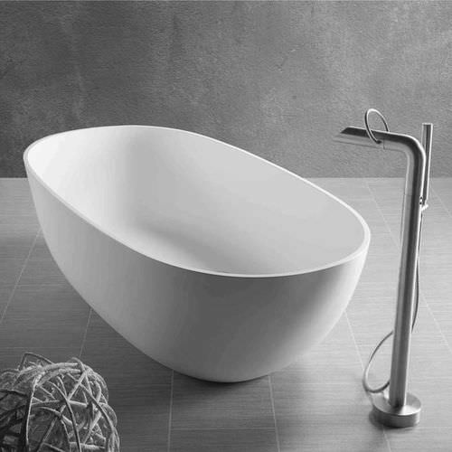 Baignoire ovale - DUBAI - JEE-O GmbH - en îlot / en composite quartz / blanche