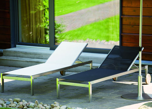 Bain de soleil contemporain - LUXURY - Jankurtzmöbel - en teck / en acier inoxydable / de jardin