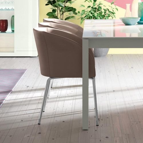 Chaise contemporaine - SPEISEN - NOW! By Hülsta - d'intérieur / en tissu / en cuir