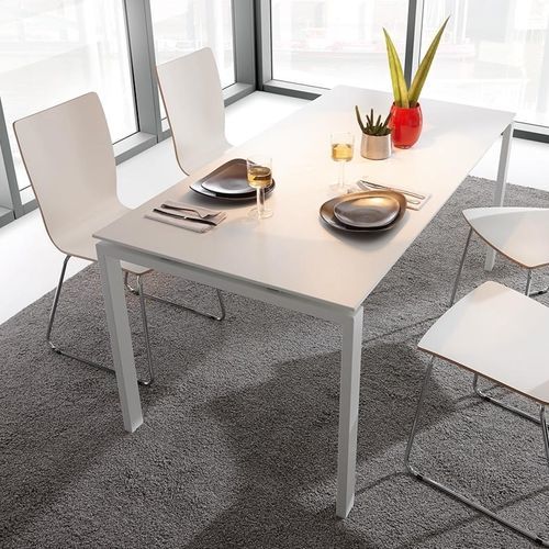 Table à manger contemporaine - ET 22 - NOW! By Hülsta - en bois laqué / avec piètement en bois laqué / rectangulaire