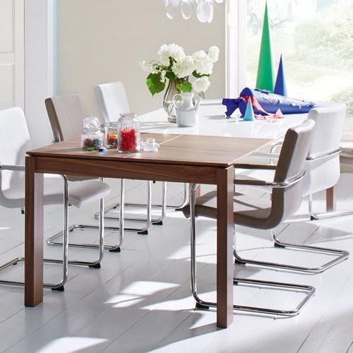 Table à manger contemporaine - ET 20 - NOW! By Hülsta - en bois laqué / avec piètement en bois / rectangulaire