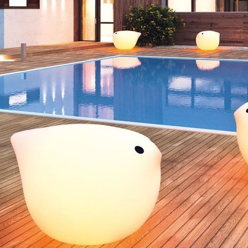 Lampe de sol - BIRDY - NOW! By Hülsta - en plastique / design original / d'extérieur