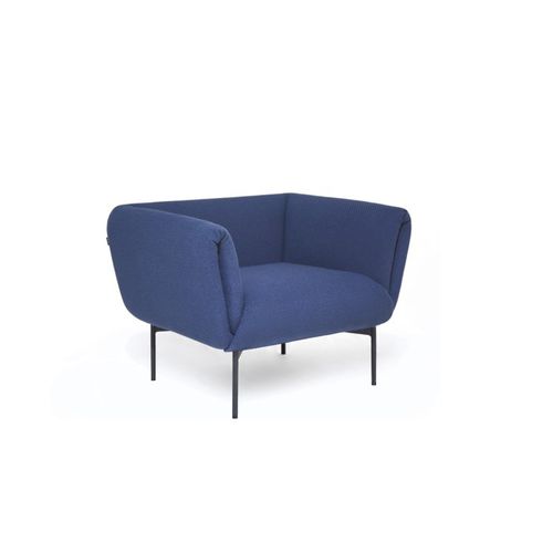 Fauteuil contemporain - IMPRESSION - prostoria - en tissu / gris / blanc