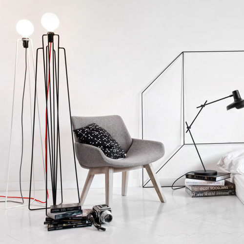 Chauffeuse contemporaine - MONK - prostoria - en tissu / en métal / en bois