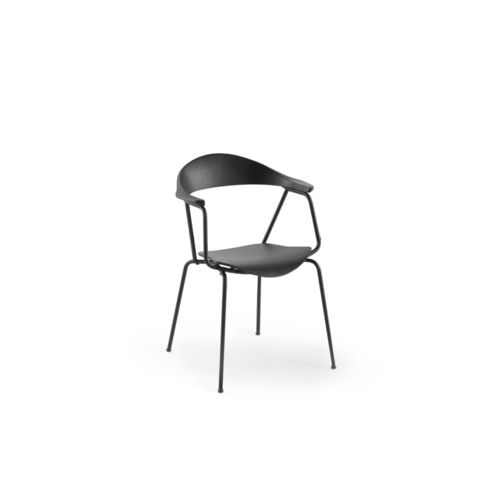 Chaise contemporaine - PIUN - prostoria - d'intérieur / en bois / avec piètement en métal