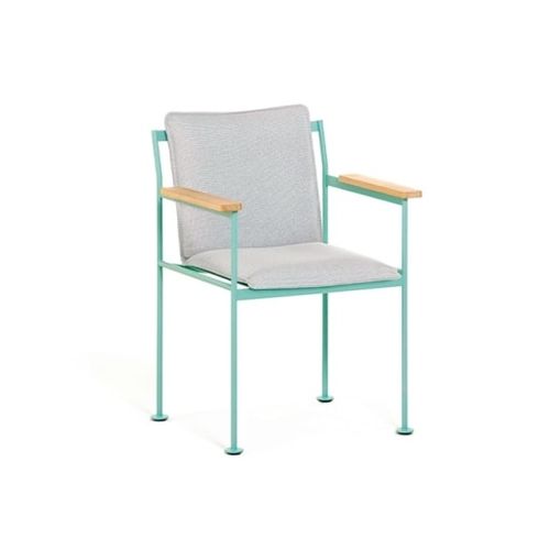 Chaise de jardin contemporaine - Jugo  - prostoria - d'extérieur / en tissu / en bois