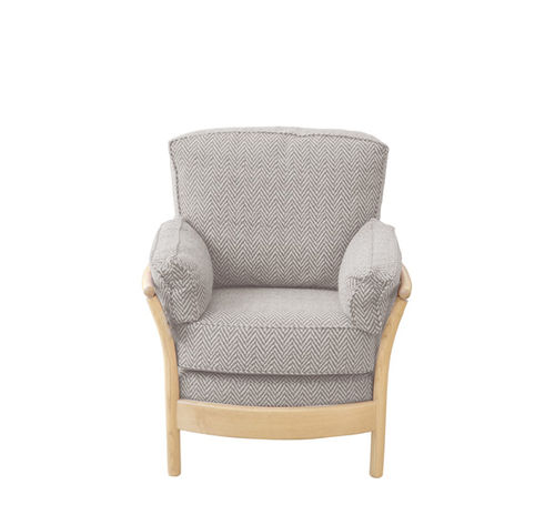 Fauteuil classique - RENAISSANCE : PICCOLA - ercol - en tissu / en frêne / à coussins