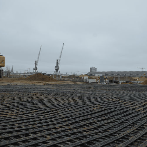 Géogrille de renfort - Fortrac MDT - Huesker - pour fondation / pour sol / en PVA