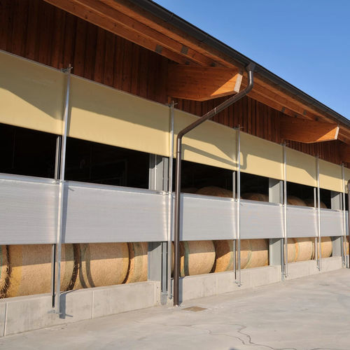Brise-vent en aluminium - Lubratec®  - Huesker - en inox / en textile / industriel